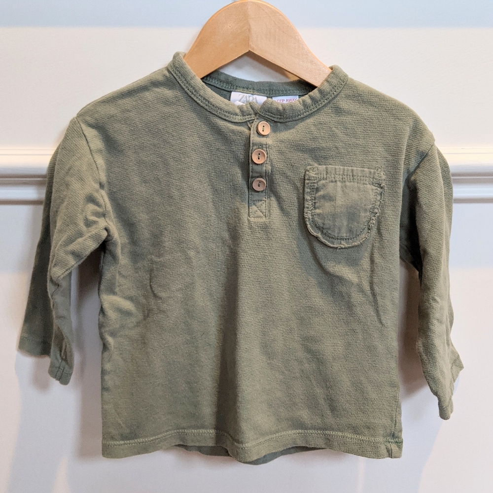 Zara Long Sleeve Henley